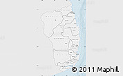 Silver Style Map of Inhambane, single color outside
