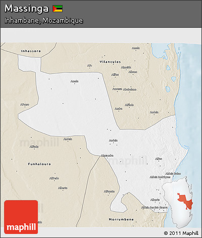 Classic Style 3D Map of Massinga