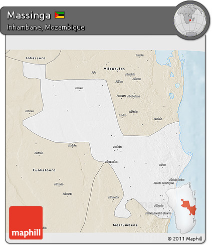 Classic Style 3D Map of Massinga