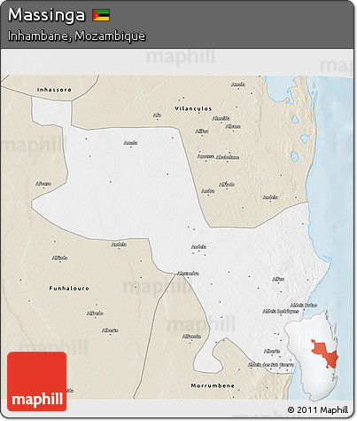 Classic Style 3D Map of Massinga