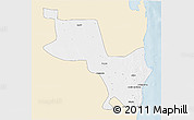 Classic Style 3D Map of Massinga, single color outside
