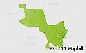 Physical 3D Map of Massinga, cropped outside