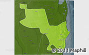 Physical 3D Map of Massinga, darken