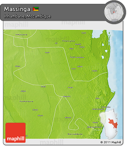 Physical 3D Map of Massinga