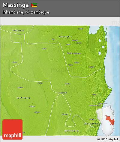 Physical 3D Map of Massinga