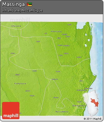 Physical 3D Map of Massinga