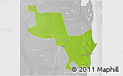 Physical 3D Map of Massinga, lighten, desaturated