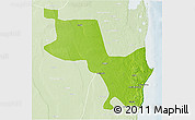 Physical 3D Map of Massinga, lighten