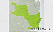 Physical 3D Map of Massinga, lighten, semi-desaturated
