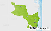 Physical 3D Map of Massinga, single color outside