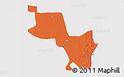 Political 3D Map of Massinga, cropped outside