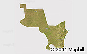 Satellite 3D Map of Massinga, cropped outside