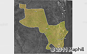 Satellite 3D Map of Massinga, darken, desaturated