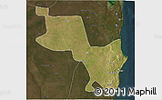 Satellite 3D Map of Massinga, darken