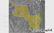 Satellite 3D Map of Massinga, desaturated