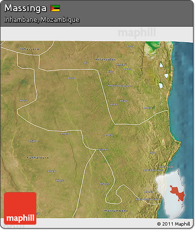 Satellite 3D Map of Massinga