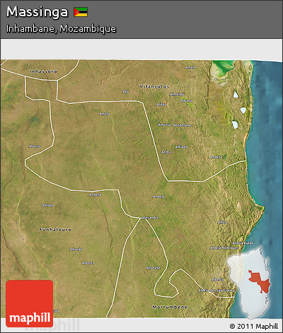 Satellite 3D Map of Massinga