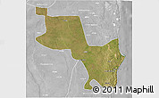 Satellite 3D Map of Massinga, lighten, desaturated