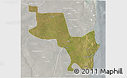 Satellite 3D Map of Massinga, lighten, semi-desaturated