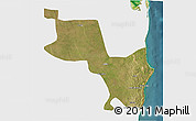Satellite 3D Map of Massinga, single color outside