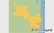 Savanna Style 3D Map of Massinga, single color outside
