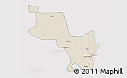 Shaded Relief 3D Map of Massinga, cropped outside