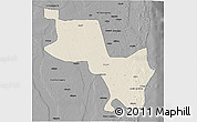 Shaded Relief 3D Map of Massinga, darken, desaturated