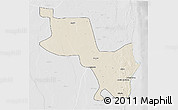 Shaded Relief 3D Map of Massinga, lighten, desaturated