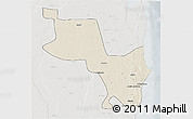 Shaded Relief 3D Map of Massinga, lighten, semi-desaturated