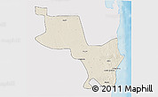 Shaded Relief 3D Map of Massinga, single color outside