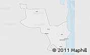 Silver Style 3D Map of Massinga, single color outside