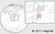 Blank Location Map of Massinga, highlighted country, within the entire country