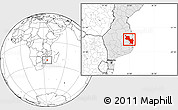 Blank Location Map of Massinga, highlighted country
