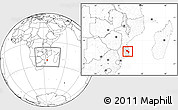 Blank Location Map of Massinga, highlighted parent region, within the entire country