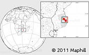Blank Location Map of Massinga, highlighted parent region