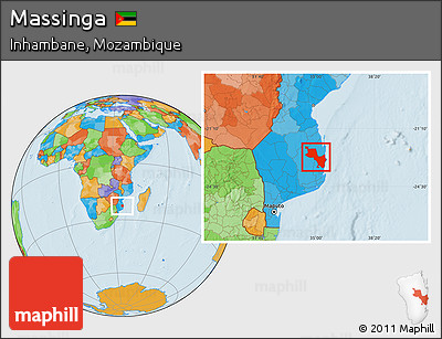Political Location Map of Massinga