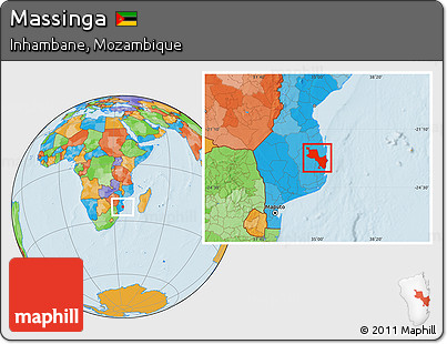 Political Location Map of Massinga