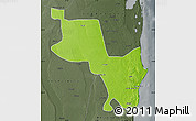 Physical Map of Massinga, darken, semi-desaturated