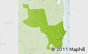 Physical Map of Massinga, lighten