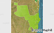 Physical Map of Massinga, satellite outside
