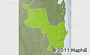 Physical Map of Massinga, semi-desaturated
