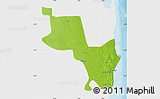 Physical Map of Massinga, single color outside