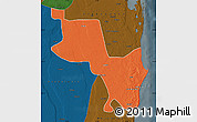 Political Map of Massinga, darken