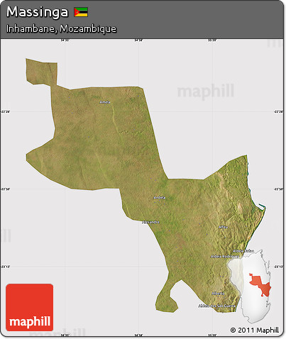 Satellite Map of Massinga, cropped outside