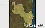Satellite Map of Massinga, darken