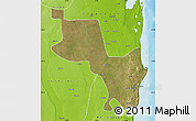 Satellite Map of Massinga, physical outside