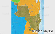 Satellite Map of Massinga, political outside