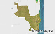 Satellite Map of Massinga, single color outside