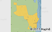 Savanna Style Map of Massinga, single color outside