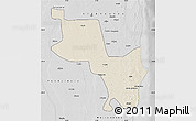 Shaded Relief Map of Massinga, desaturated